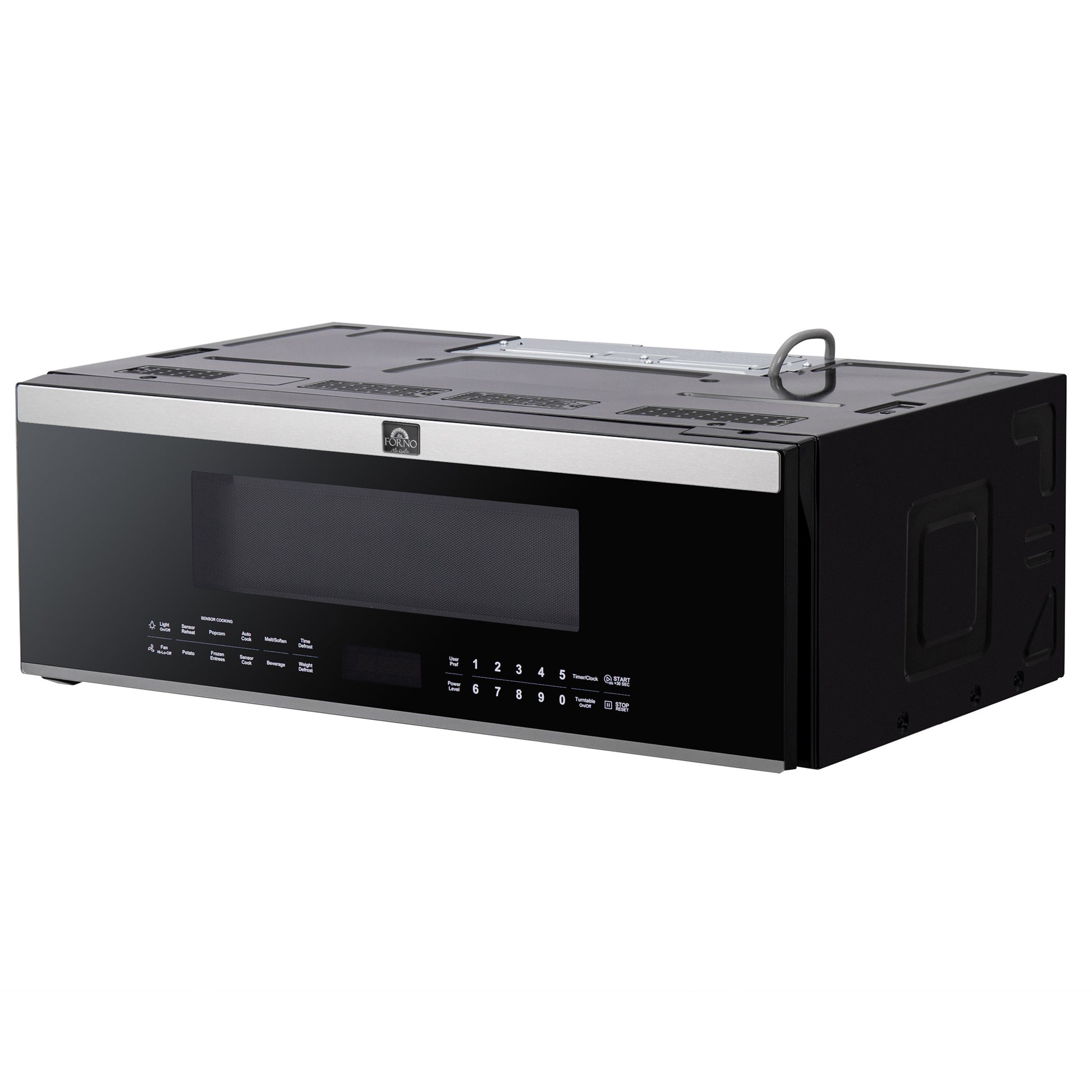 Forno Padula Over the Range Microwave, 30-Inch 1.2 cu.ft., Stainless Steel, 400 CFM, Sensor Cook - Forno Appliances