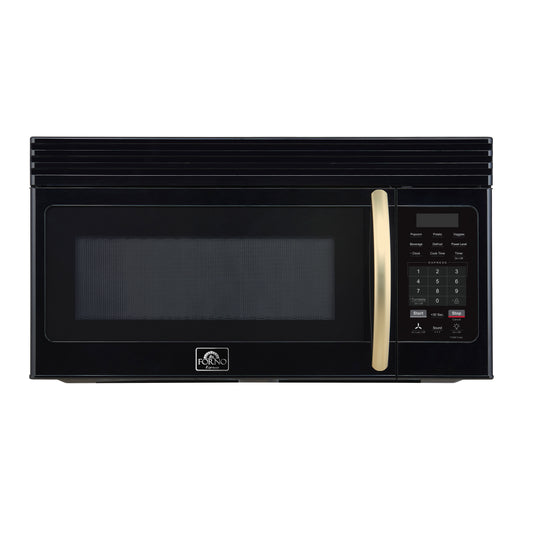 Forno Scalo 30-Inch Over the Range Microwave, Black – 1.6 cu.ft, 300 CFM Vent, Touch Control, LED Light - Forno Appliances