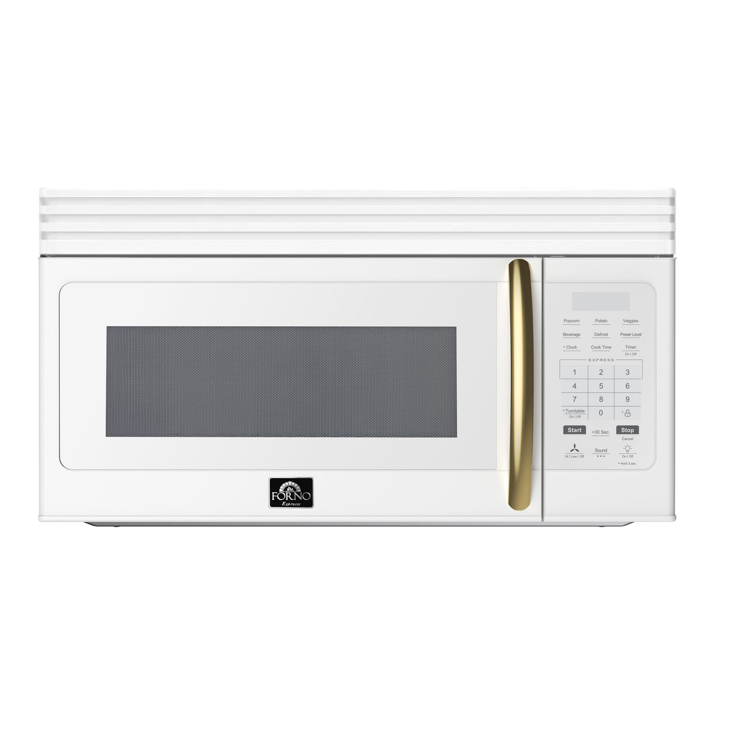 Forno Scalo 30-Inch Over the Range Microwave, White – 1.6 cu.ft, 300 CFM Vent, Touch Control, LED Light - Forno Appliances