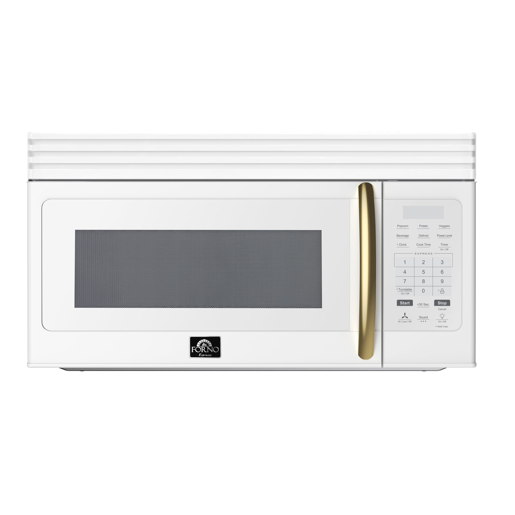 Forno Scalo 30-Inch Over the Range Microwave, White – 1.6 cu.ft, 300 CFM Vent, Touch Control, LED Light - Forno Appliances