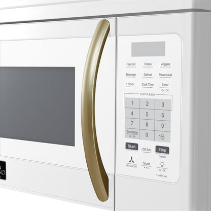 Forno Scalo 30-Inch Over the Range Microwave, White – 1.6 cu.ft, 300 CFM Vent, Touch Control, LED Light - Forno Appliances