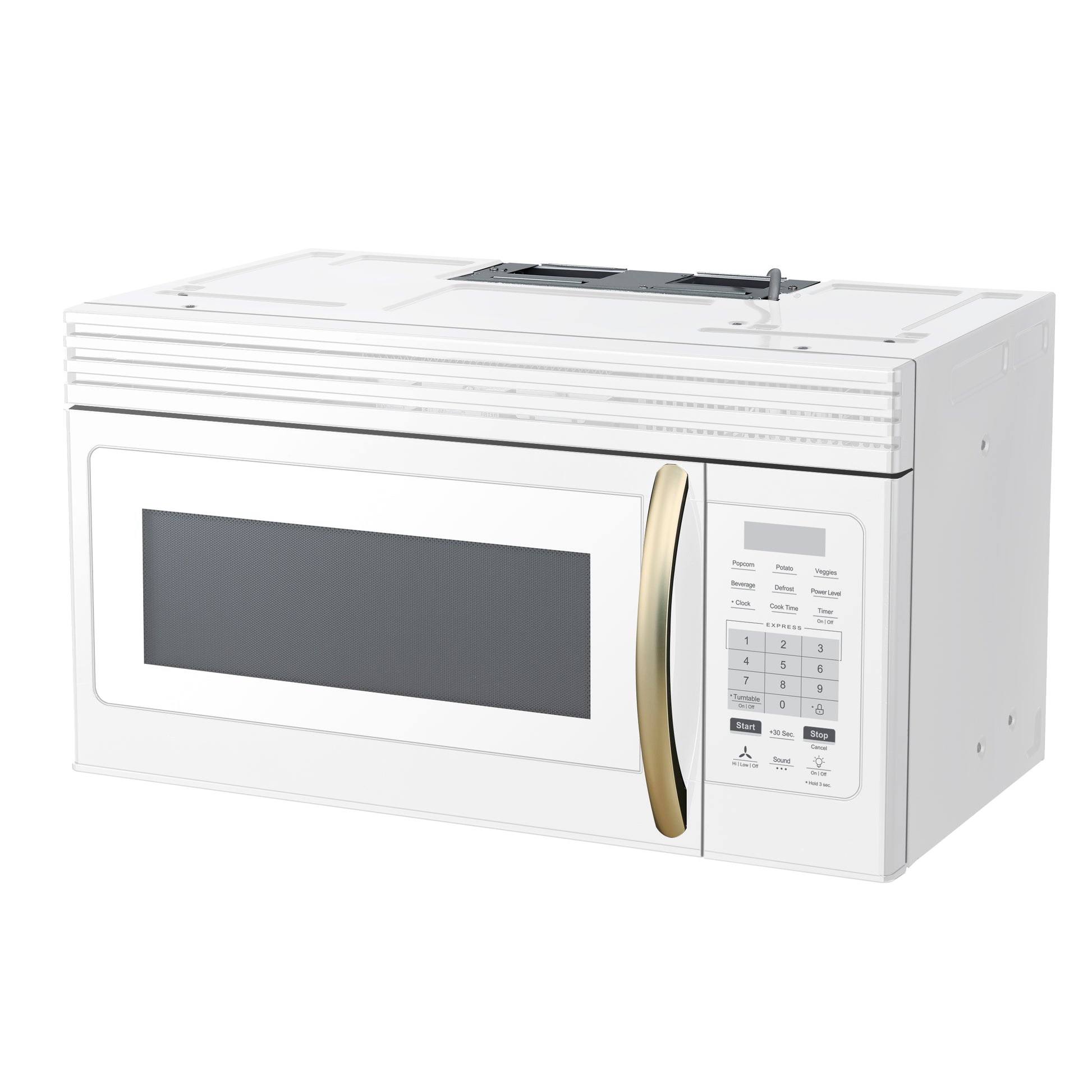 Forno Scalo 30-Inch Over the Range Microwave, White – 1.6 cu.ft, 300 CFM Vent, Touch Control, LED Light - Forno Appliances