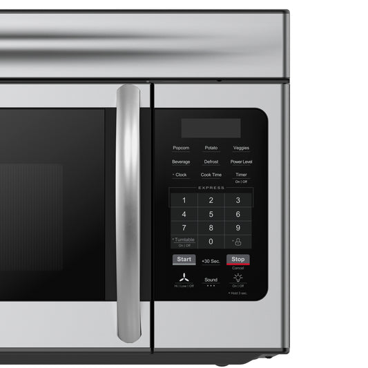 Forno Scalo 30-Inch Over the Range Microwave, Stainless Steel – 1.6 cu.ft, 300 CFM Vent, Touch Control, LED Light - Forno Appliances