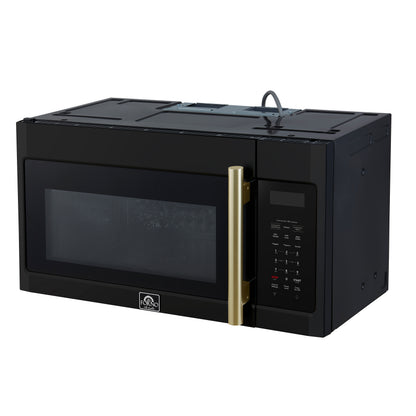 Forno Fornace 30-Inch Over the Range Convection Microwave, Black – 1.5 cu.ft, 300 CFM Vent, Touch Control, LED Light - Forno Appliances