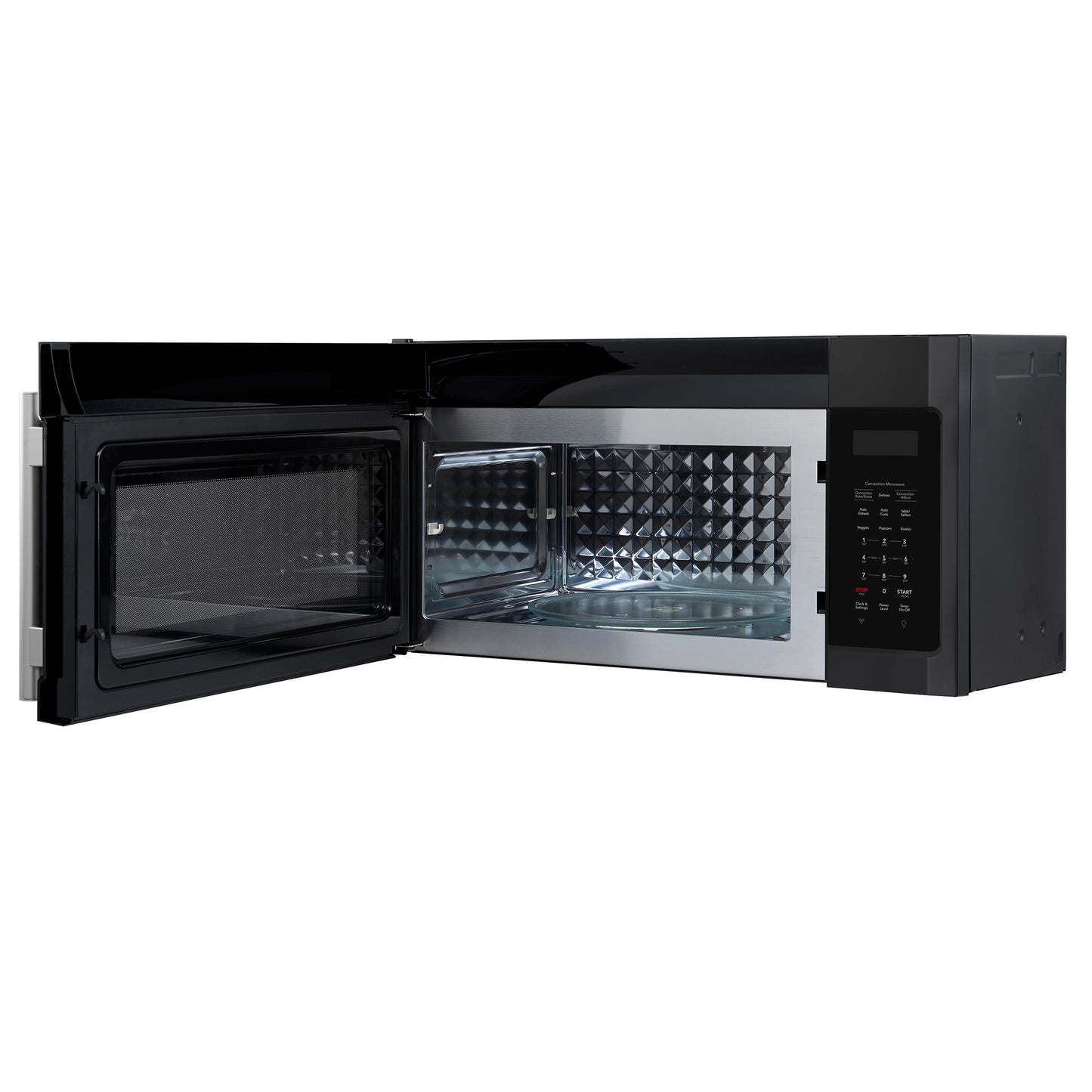 Forno Fornace 30-Inch Over the Range Convection Microwave, Black – 1.5 cu.ft, 300 CFM Vent, Touch Control, LED Light - Forno Appliances