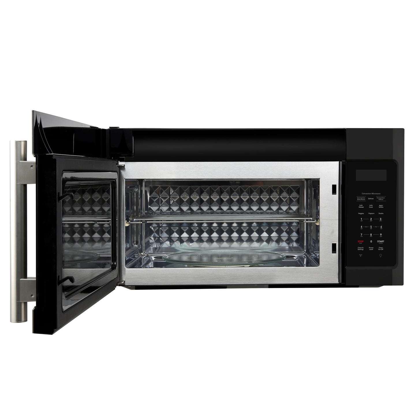 Forno Fornace 30-Inch Over the Range Convection Microwave, Black – 1.5 cu.ft, 300 CFM Vent, Touch Control, LED Light - Forno Appliances