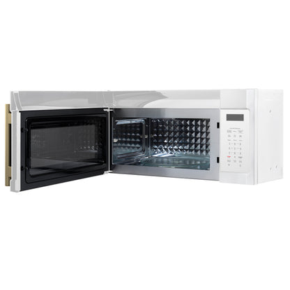 Forno Fornace 30-Inch Over the Range Convection Microwave, White – 1.5 cu.ft, 300 CFM Vent, Touch Control, LED Light - Forno Appliances