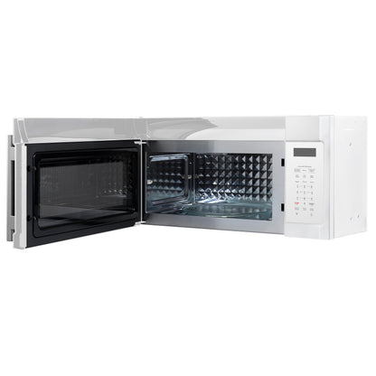 Forno Fornace 30-Inch Over the Range Convection Microwave, White – 1.5 cu.ft, 300 CFM Vent, Touch Control, LED Light - Forno Appliances