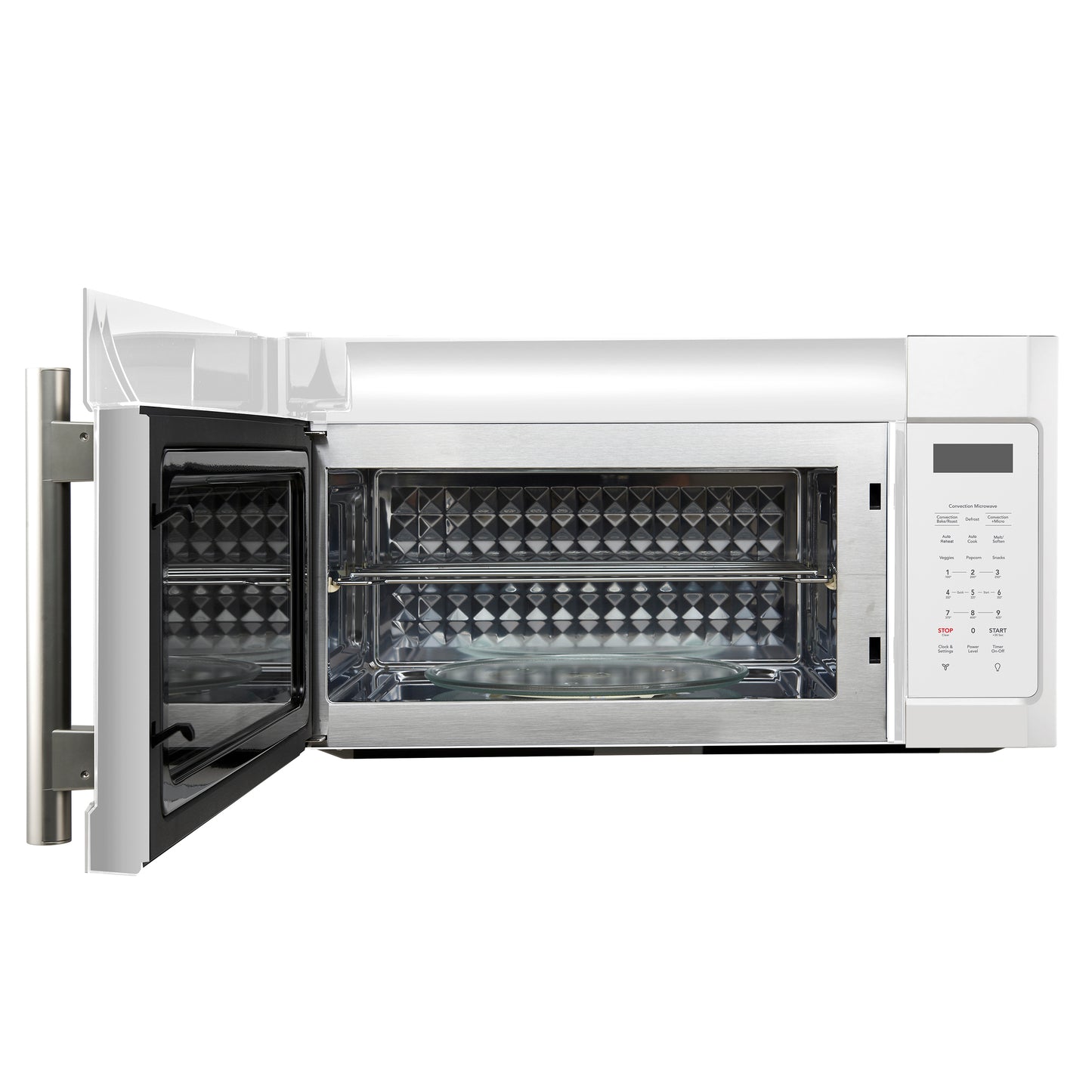 Forno Fornace 30-Inch Over the Range Convection Microwave, White – 1.5 cu.ft, 300 CFM Vent, Touch Control, LED Light - Forno Appliances