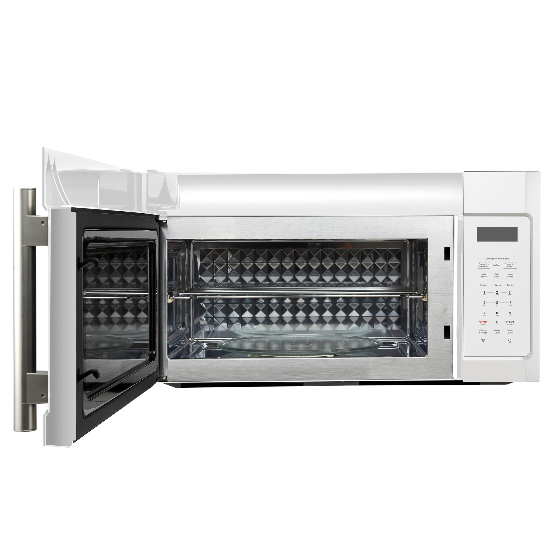 Forno Fornace 30-Inch Over the Range Convection Microwave, White – 1.5 cu.ft, 300 CFM Vent, Touch Control, LED Light - Forno Appliances