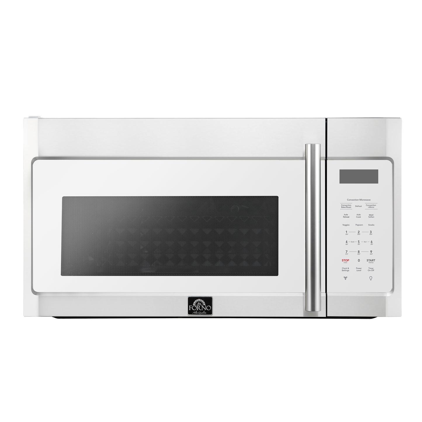 Forno Fornace 30-Inch Over the Range Convection Microwave, White – 1.5 cu.ft, 300 CFM Vent, Touch Control, LED Light - Forno Appliances