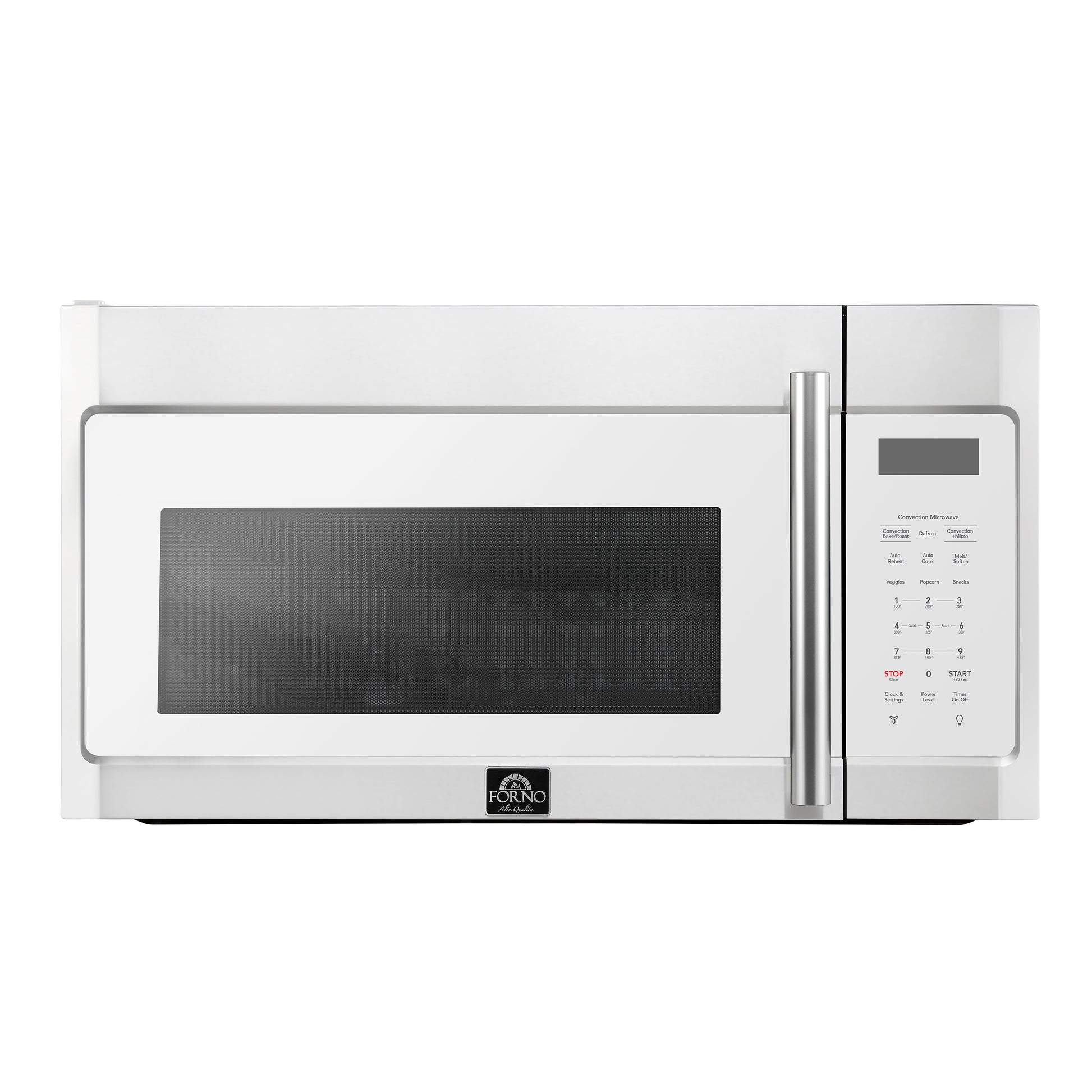 Forno Fornace 30-Inch Over the Range Convection Microwave, White – 1.5 cu.ft, 300 CFM Vent, Touch Control, LED Light - Forno Appliances
