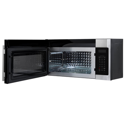 Forno Fornace 30-Inch Over the Range Convection Microwave, Stainless Steel – 1.5 cu.ft, 300 CFM Vent, Touch Control, LED Light - Forno Appliances
