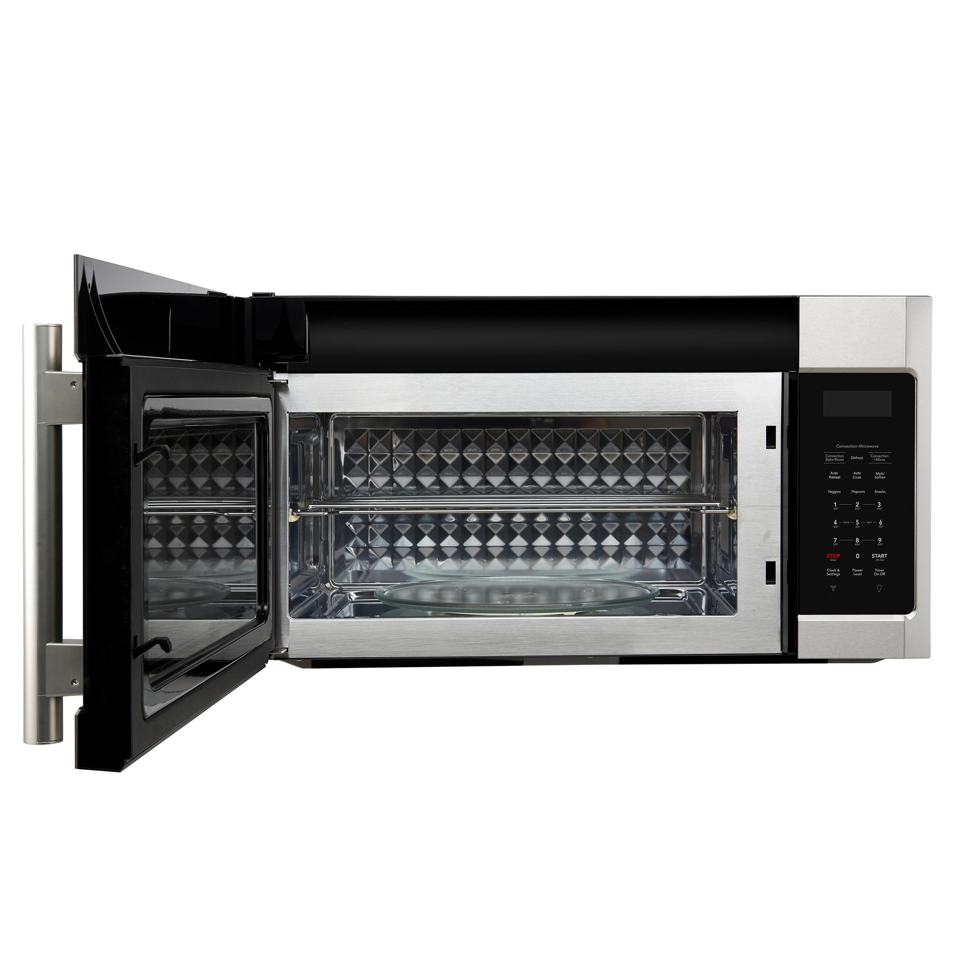 Forno Fornace 30-Inch Over the Range Convection Microwave, Stainless Steel – 1.5 cu.ft, 300 CFM Vent, Touch Control, LED Light - Forno Appliances