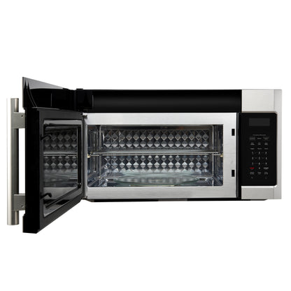 Forno Fornace 30-Inch Over the Range Convection Microwave, Stainless Steel – 1.5 cu.ft, 300 CFM Vent, Touch Control, LED Light - Forno Appliances