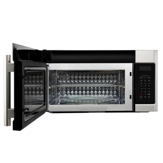 Forno Fornace 30-Inch Over the Range Convection Microwave, Stainless Steel – 1.5 cu.ft, 300 CFM Vent, Touch Control, LED Light - Forno Appliances