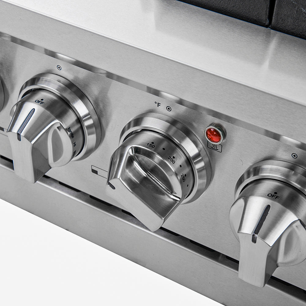 Cuisinière à gaz Forno Capriasca de 36 pouces, acier inoxydable, 6 brûleurs en laiton, 120 000 BTU, four à convection, économe en énergie