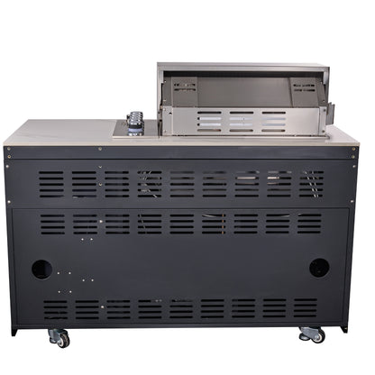 Forno Rimini Outdoor Kitchen: 30" BBQ 62,600 BTU, 4.8 cu.ft. Refrigerators, White Countertops - Forno Appliances