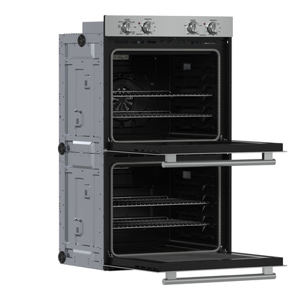 Forno Vomero 30-Inch Double Wall Oven, Stainless Steel, 10 cu.ft Total Capacity, 7100W Convection, Mechanical Controls, Self-Cleaning Function - Forno Appliances