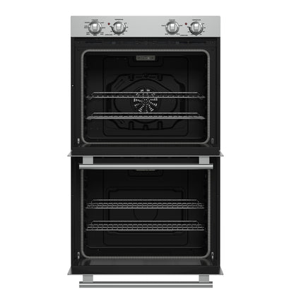 Forno Vomero 30-Inch Double Wall Oven, Stainless Steel, 10 cu.ft Total Capacity, 7100W Convection, Mechanical Controls, Self-Cleaning Function - Forno Appliances