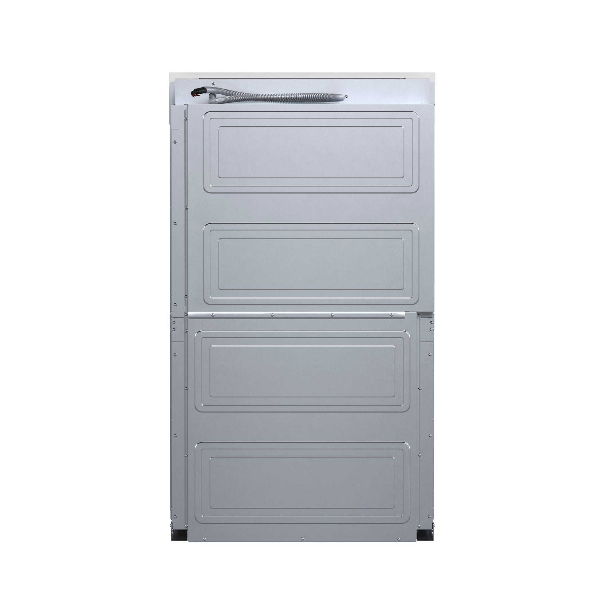 Forno Asti 30-Inch Double Electric Wall Oven with Upper French Doors in White & Antique Brass, 7.36 cu. ft. Dual True Convection, 7,200W, Air Fry, Sous Vide, Self-Clean - Forno Appliances
