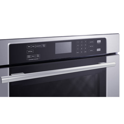 Forno Villarosa 30-Inch Electric Wall Oven, Stainless Steel, 5.0 cu.ft Capacity, Air Fry, Steam Cleaning, Glass Touch Controls - Forno Appliances