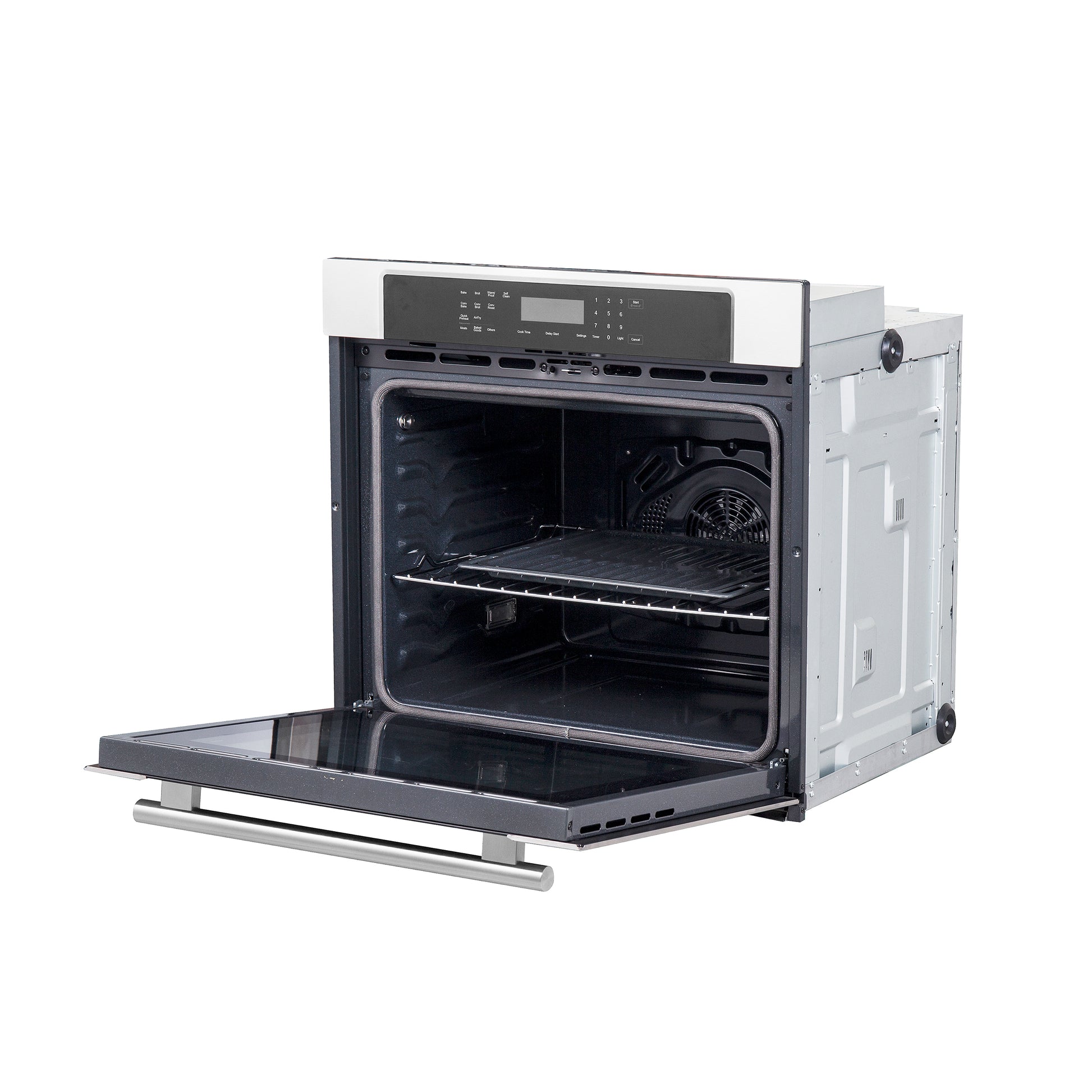 Forno Villarosa 30-Inch Electric Wall Oven, Stainless Steel, 5.0 cu.ft Capacity, Air Fry, Steam Cleaning, Glass Touch Controls - Forno Appliances