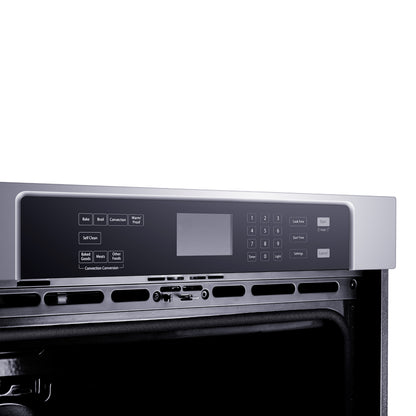 Forno Villarosa 30-Inch Electric Wall Oven, Stainless Steel, 5.0 cu.ft Capacity, Air Fry, Steam Cleaning, Glass Touch Controls - Forno Appliances