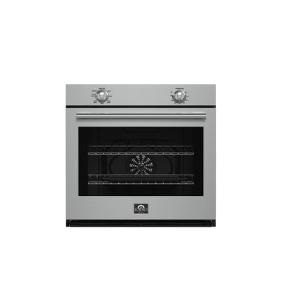 Forno Vomero 30-Inch Wall Oven, Stainless Steel, 5 cu.ft Capacity, 3550 Watts Convection, Mechanical Controls, Self-Cleaning Function - Forno Appliances