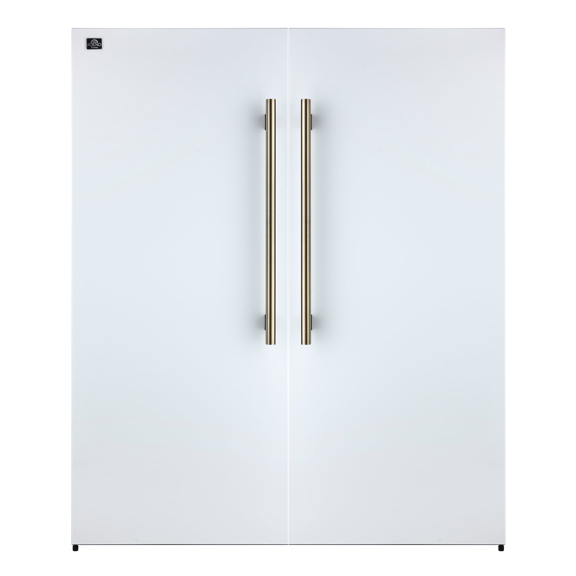 Forno Maderno 2-28-Inch Wide Convertible Refrigerator/Freezer in White, Decorative Trim, 27.2 cu.ft, 84-Inch High, ENERGY STAR Certified - Forno Appliances