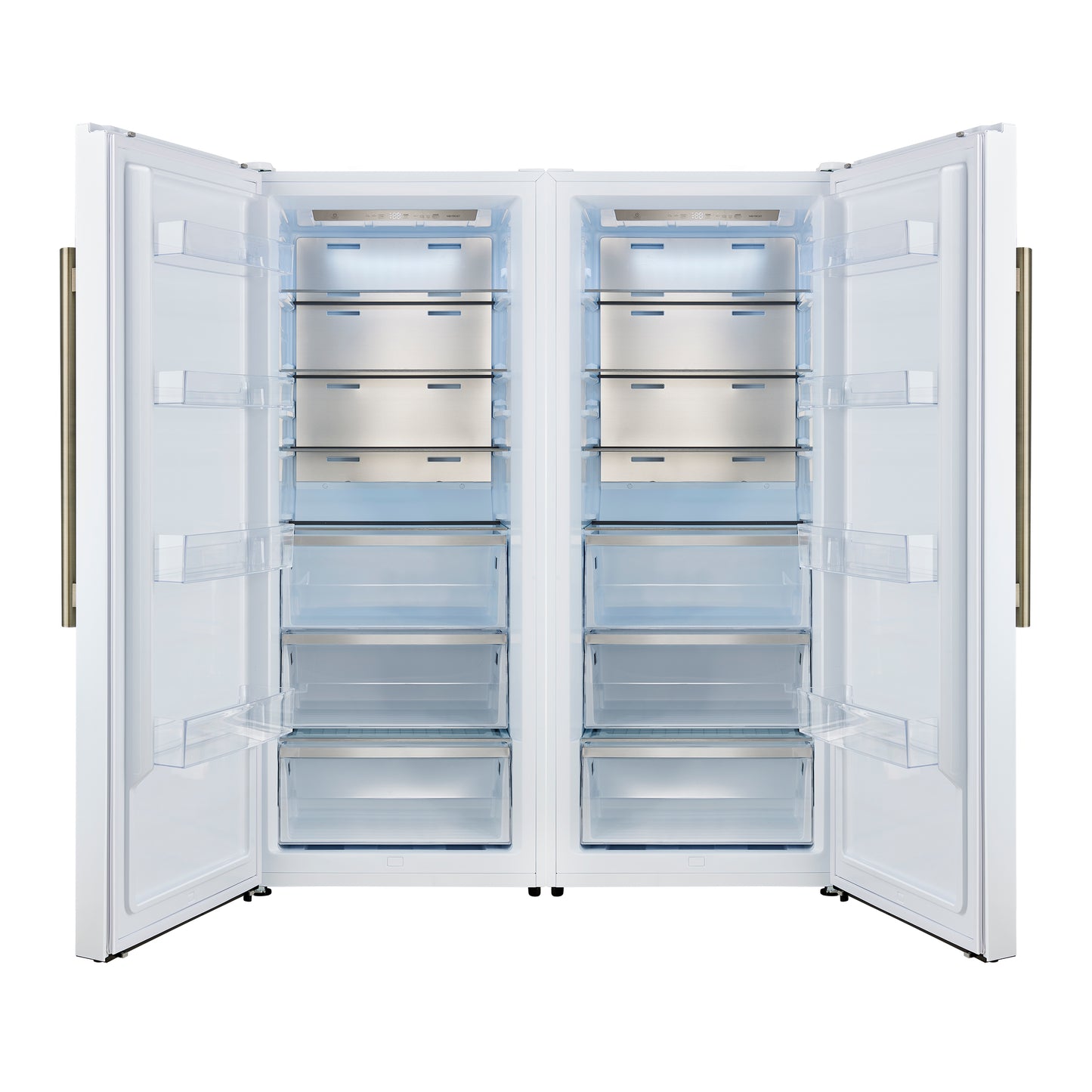 Forno Maderno 2-28-Inch Wide Convertible Refrigerator/Freezer in White, Decorative Trim, 27.2 cu.ft, 84-Inch High, ENERGY STAR Certified - Forno Appliances