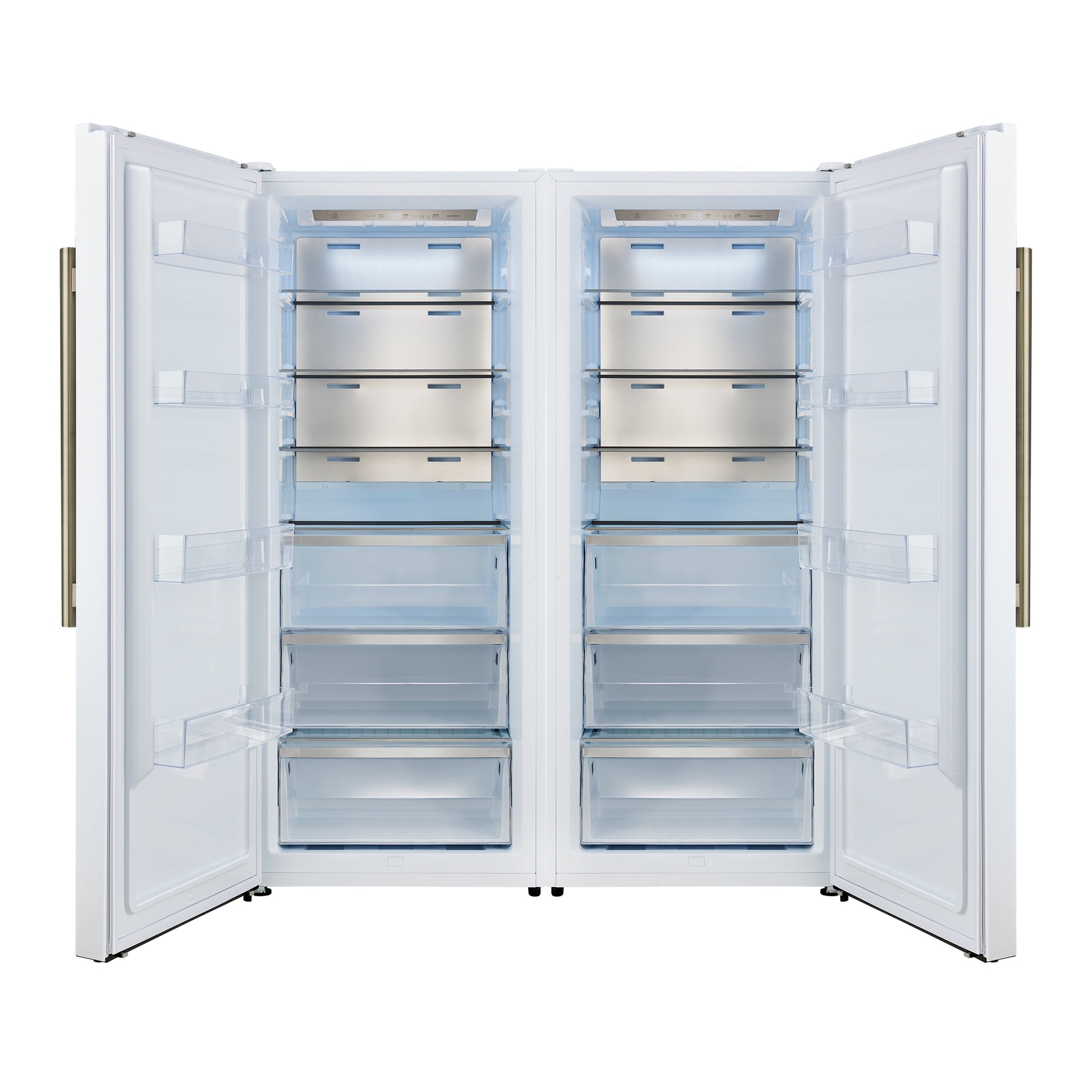 Forno Maderno 2-28-Inch Wide Convertible Refrigerator/Freezer in White, Decorative Trim, 27.2 cu.ft, 84-Inch High, ENERGY STAR Certified - Forno Appliances