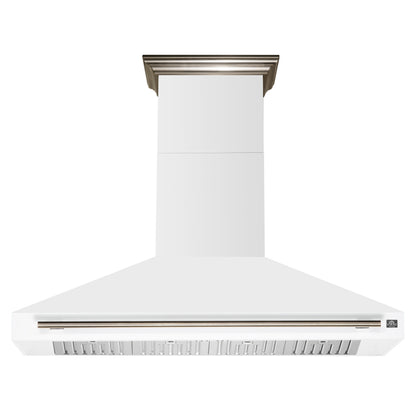 Forno Aria 60 Inch Wall-Mounted Range Hood in White - Forno Appliances