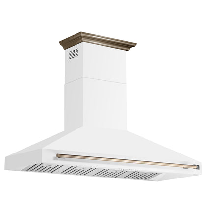 Forno Aria 60 Inch Wall-Mounted Range Hood in White - Forno Appliances