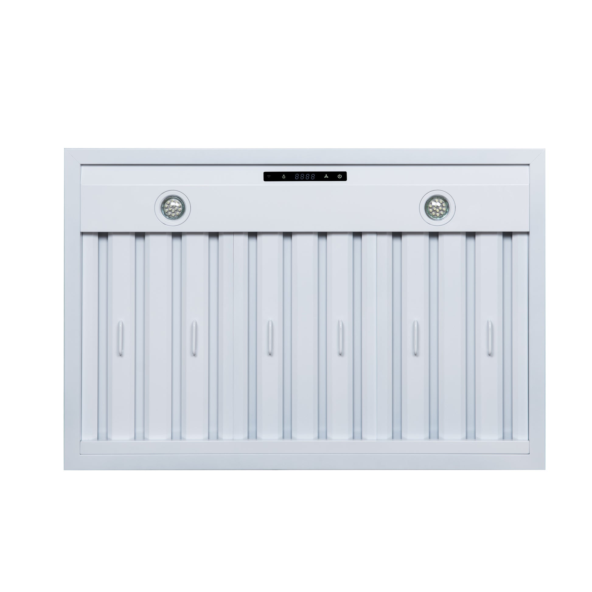 Valente 36" Range Hood in White with 427 CFM, 3 speeds, Dishwasher safe Baffle filters, LED Lights and Remote Control - Forno Appliances