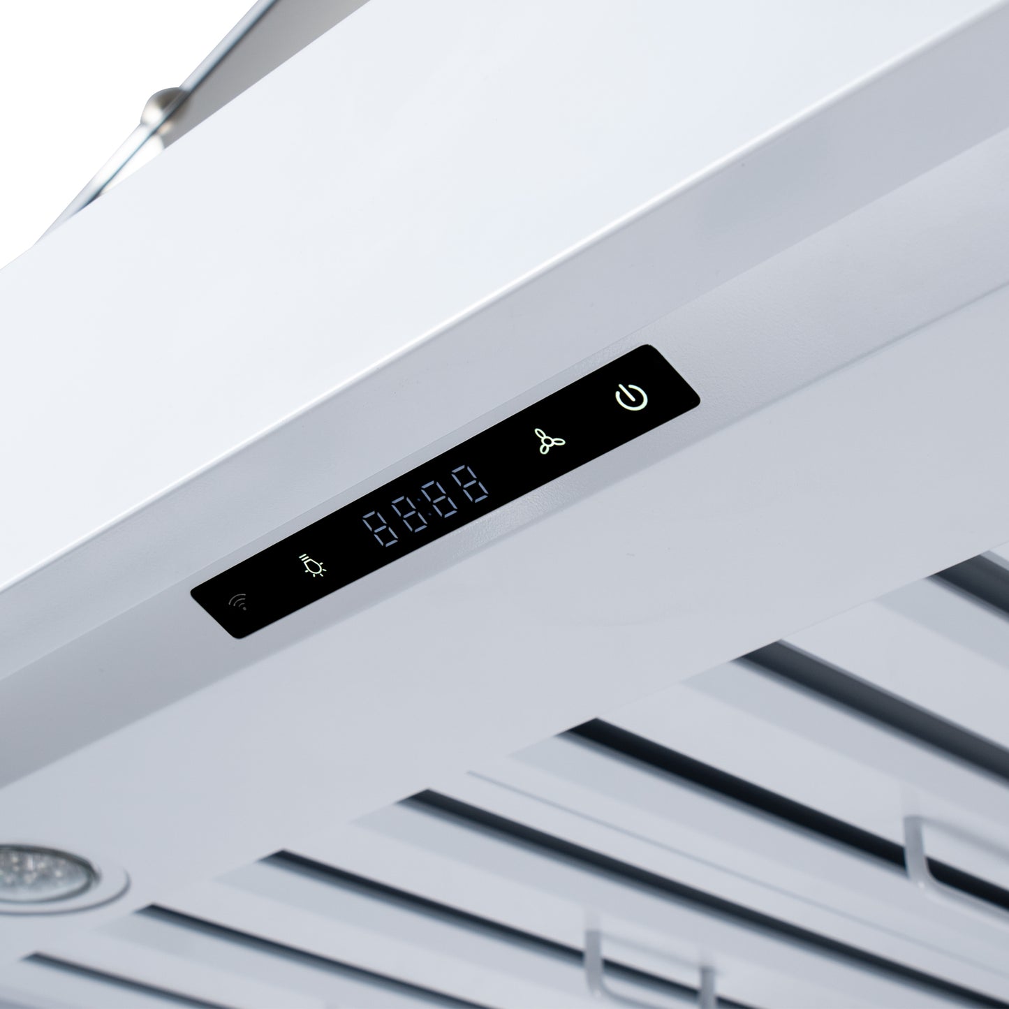Valente 36" Range Hood in White with 427 CFM, 3 speeds, Dishwasher safe Baffle filters, LED Lights and Remote Control - Forno Appliances