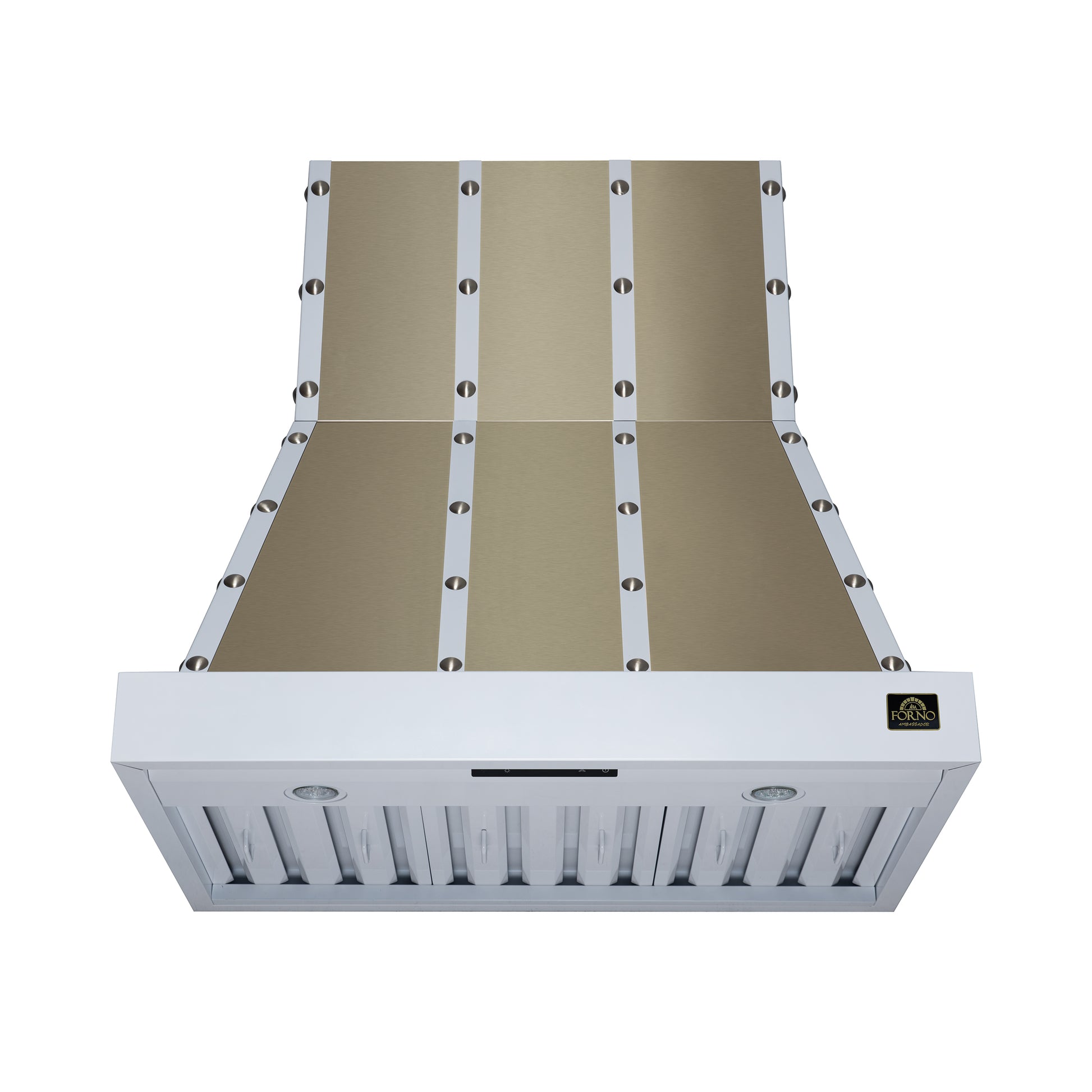 Valente 36" Range Hood in White with 427 CFM, 3 speeds, Dishwasher safe Baffle filters, LED Lights and Remote Control - Forno Appliances