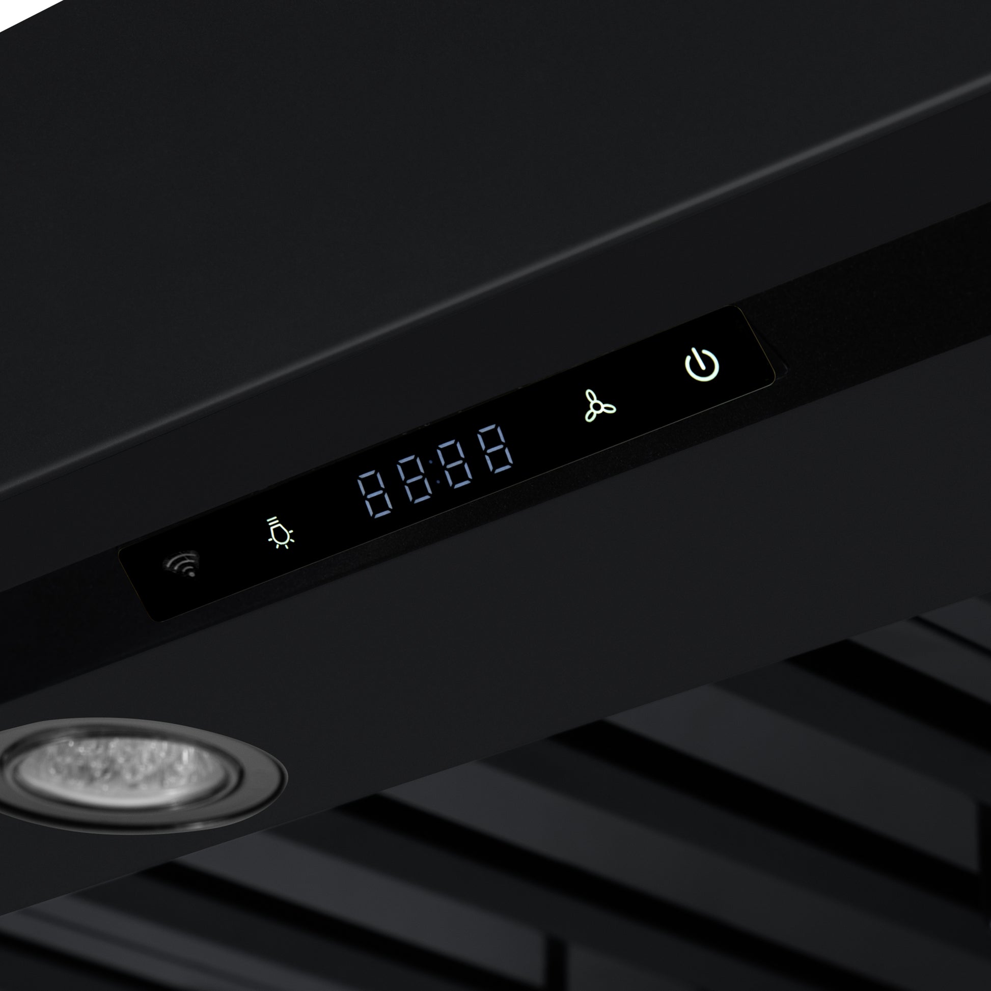 Valente 48" Range Hood in Black with 304 CFM, 3 speeds, Dishwasher safe Baffle filters, LED Lights and Remote Control - Forno Appliances