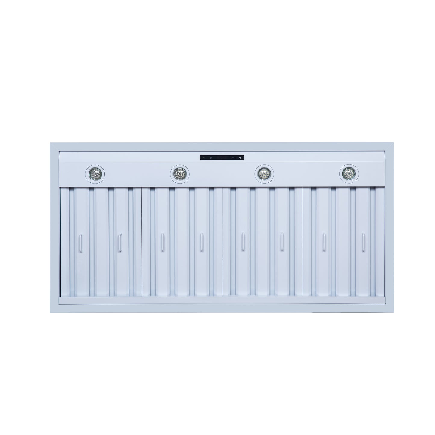 Valente 48" Range Hood in White with 304 CFM, 3 speeds, Dishwasher safe Baffle filters, LED Lights and Remote Control - Forno Appliances