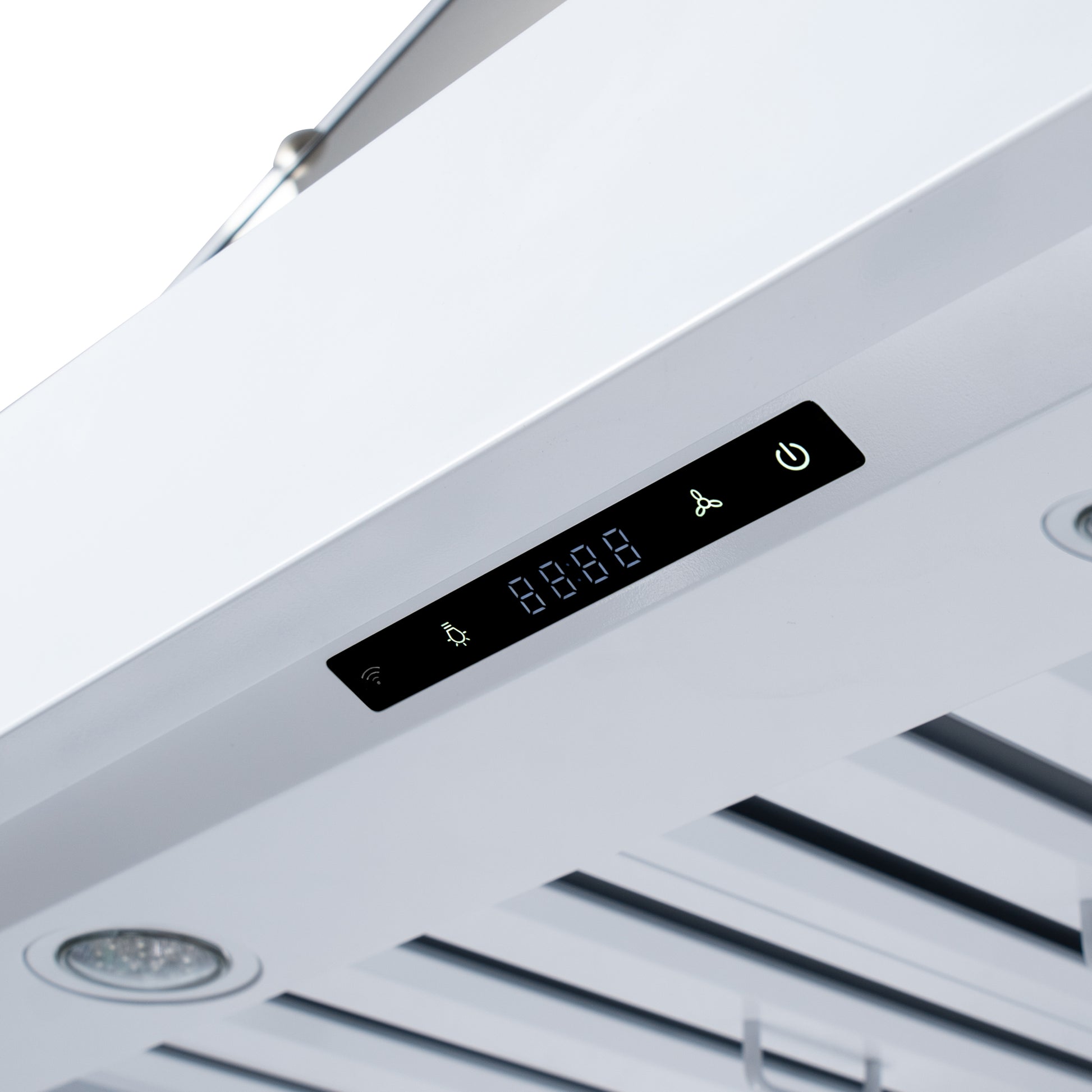 Valente 48" Range Hood in White with 304 CFM, 3 speeds, Dishwasher safe Baffle filters, LED Lights and Remote Control - Forno Appliances