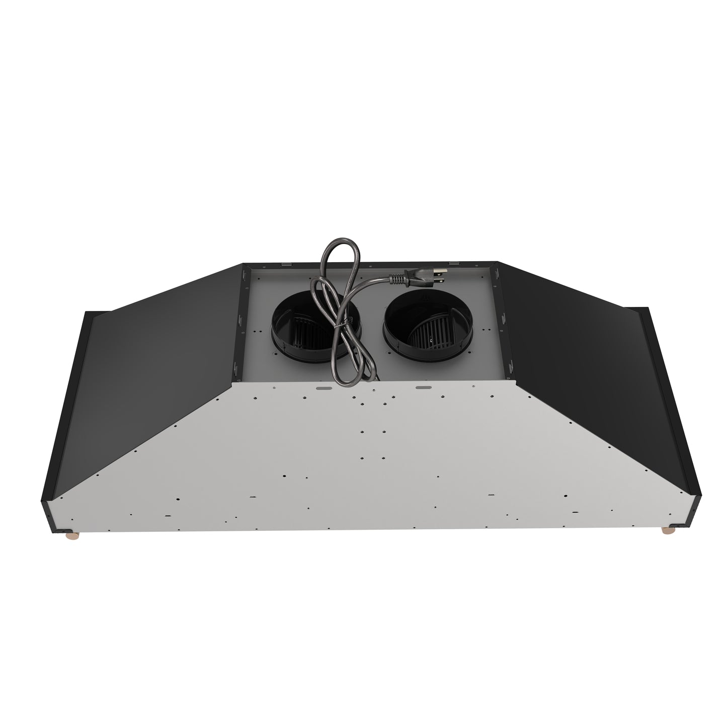 Forno Venezia 48 Inch Wall-Mounted Range Hood in Black with Antique Brass Accessories, Touch Controls and Baffle Filters - Forno Appliances