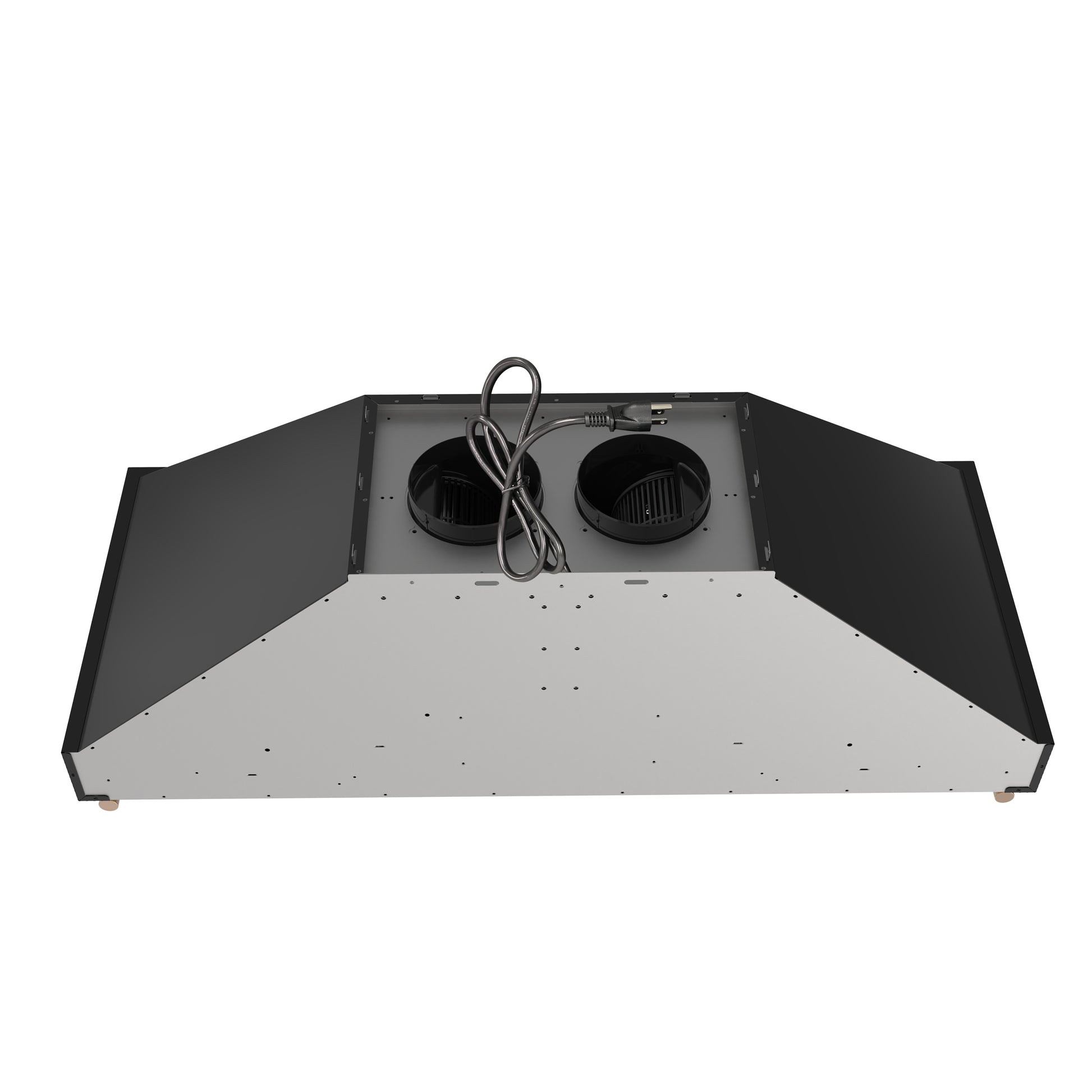 Forno Venezia 48 Inch Wall-Mounted Range Hood in Black with Antique Brass Accessories, Touch Controls and Baffle Filters - Forno Appliances