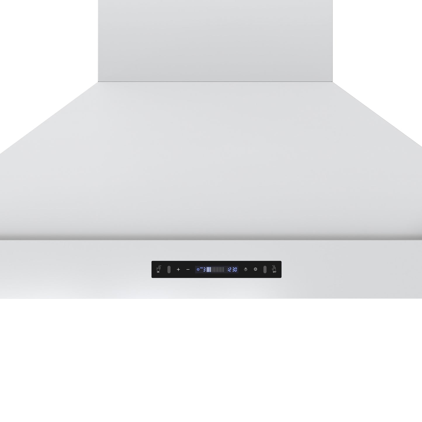 Forno Venezia 48 Inch Wall-Mounted Range Hood in White with Antique Brass Accessories, Touch Controls and Baffle Filters - Forno Appliances