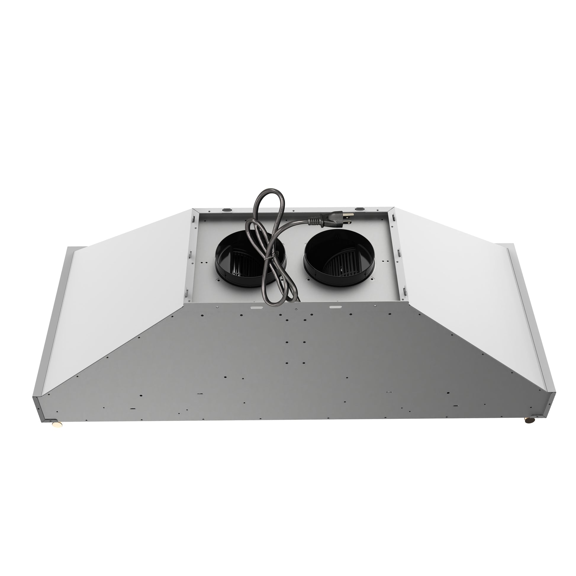 Forno Venezia 48 Inch Wall-Mounted Range Hood in White with Antique Brass Accessories, Touch Controls and Baffle Filters - Forno Appliances