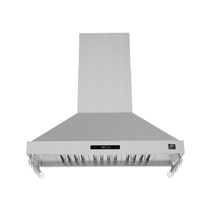 Forno Venezia 48 Inch Wall-Mounted Range Hood with Touch Controls and Baffle Filters - Forno Appliances