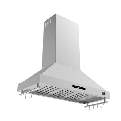 Forno Venezia 48 Inch Wall-Mounted Range Hood with Touch Controls and Baffle Filters - Forno Appliances