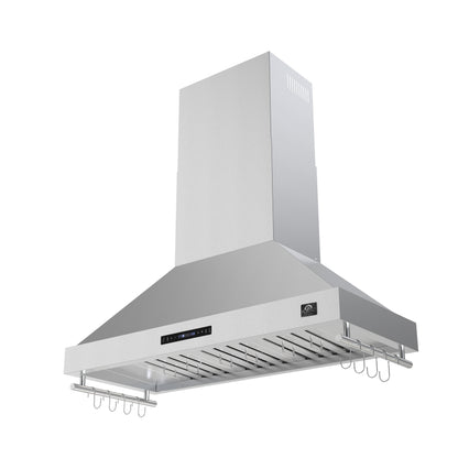 Forno Venezia 48 Inch Wall-Mounted Range Hood with Touch Controls and Baffle Filters - Forno Appliances