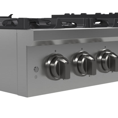 Forno Spezia Alta Qualita 36-Inch Pro-Style Gas Rangetop, Stainless Steel, 6 Sealed Burners, Continuous Cast Iron Grates, High Heat Output - Forno Appliances
