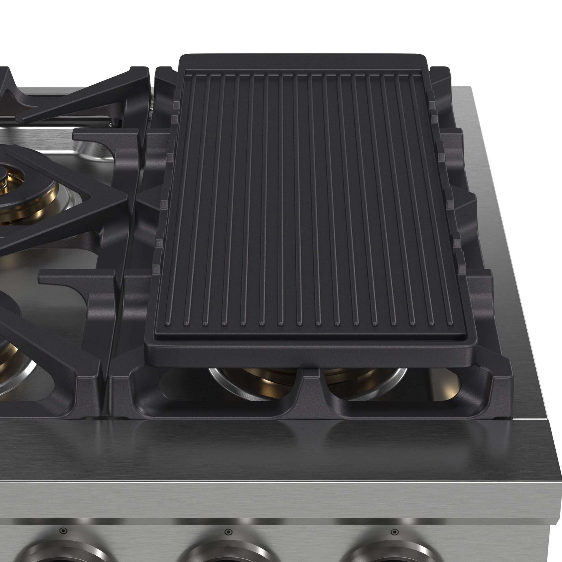 Forno Spezia Alta Qualita 36-Inch Pro-Style Gas Rangetop, Stainless Steel, 6 Sealed Burners, Continuous Cast Iron Grates, High Heat Output - Forno Appliances