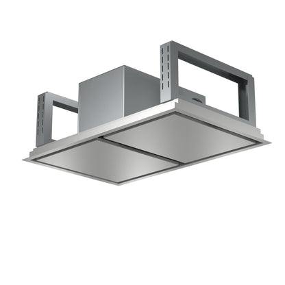 FORNO Arezzo 44-Inch Recessed Ceiling Range Hood, Dual Motors, 1200 CFM, Hybrid Filters, Remote Control - Forno Appliances